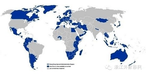 世界护照免签地图